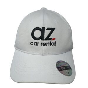 AZ Car Rental Slideback Baseball Cap White OS Adjustable Embroidered Super Cap